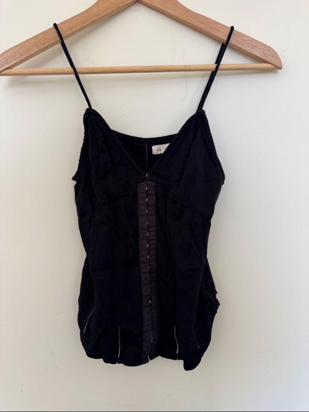 UO silence + noise Black Spaghetti-Strap Corset Tank